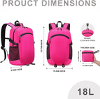 Lightweight Hiking Backpack 18L Packable Foldable Small Daypack Collapsible - Image 7