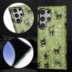 for Samsung Galaxy S24 Ultra Case, HL2 Grass Cat Hybrid 2 Layer Hard Shell - Image 4