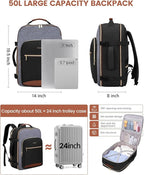 LOVEVOOK 50L Travel Backpack for Women & Men, Airline Approved Carry On Luggage - Image 3