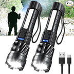 Rechargeable LED Flashlights, 000 Lumens Super Bright Handheld FlashLight by Queena