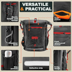 OSAH DRYPAK Waterproof Backpack Dry Bag 25L/35L/55L/85L – Heavy Duty Roll-Top - Image 3