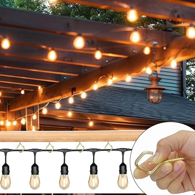 30 Pcs Gold Eye Hooks Screw Heavy Duty, Ceiling Hooks - Image 4