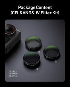 TELESIN Filter Kit for DJI Osmo Action 6 – VND 2–32 Variable ND, CPL UV Lens - Image 9