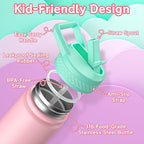 baab 18oz Kids Water Bottle, Insulated Water Bottle - Image 3