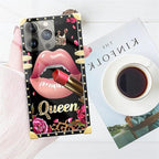 Compatible with iPhone 14 Pro Max Case, Glitter Red Rose Queen Leopard Lipstick - Image 7