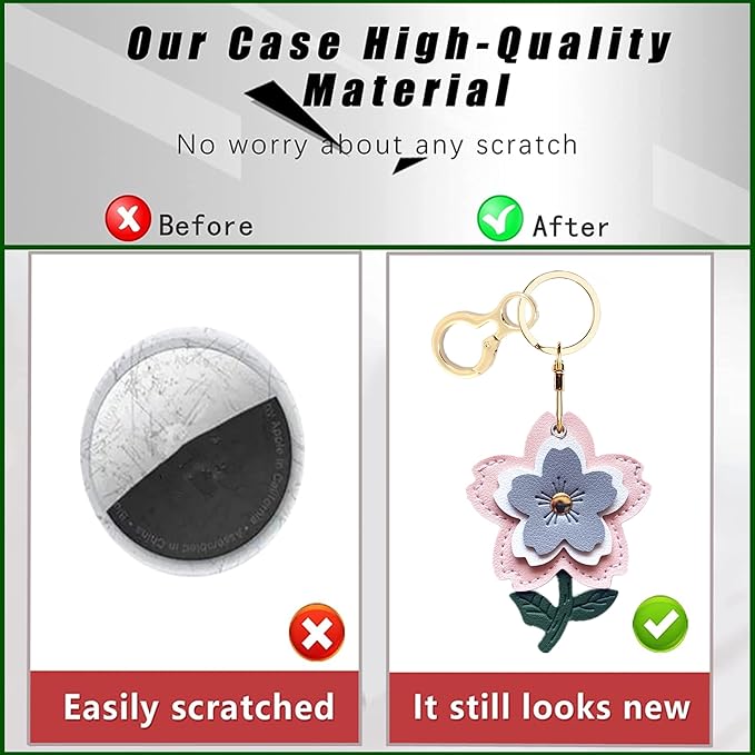 BORKUANA Leather Keychain Holder Case Compatible - Image 3