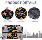 ANNA QUEEN Color Pop Abstract Luggage Cover, Modern Geometric Art Suitcase - Image 4