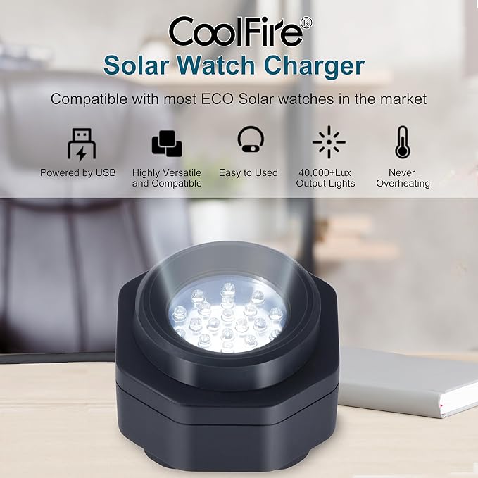 CoolFire - USB-C UV Free Solar Watch Fast Charger - Image 4