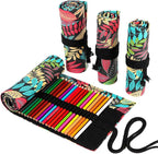 Funny live 24/36/48/72 Slots Colored Pencil Wrap Roll up Pen Holder Case by Funny+live