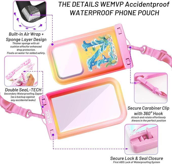 Personalized Initial Waterproof Phone Pouch Case - Image 3