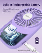 Aluan Handheld Mini Fan Powerful Small Personal Portable Speed Adjustable USB - Image 3