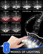 Victoper Rechargeable Headlamp, 8 LED High Lumen Bright Head Lamp - Image 3