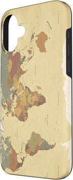 Globe Map Smartphone Cell Cover Gift World Map Pattern Phone Case - Image 2