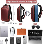 hk Business Backpack for Men 17 Inch, Slim & Expandable Waterproof Travel - Image 3