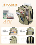 LOVEVOOK 40L Travel Backpack for Men Women, Waterproof Carry On Backpack for - Image 3