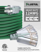 50Ft 12/3 Outdoor Extension Cord - Image 2