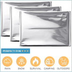 Macarrie 100 Pack Emergency Thermal Blankets Silver Foil Survival Blanket Kit - Image 3