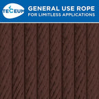 TECEUM Cotton Rope 3/16” – 50 FT – Strong All-Purpose Braided Rope – Natural - Image 9