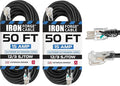 Iron Forge Cable 2 Pack 12 Gauge Outdoor Extension Cord 50 Ft, SJTOW 12/3 Heavy by IronForgeCable