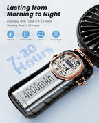 coldSky Portable Handheld Fan, 4000mAh Battery Operated 3 in 1 Multifunction - Image 2