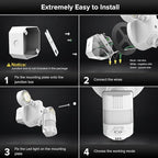 SANSI Upgraded 25W Motion Sensor Outdoor Lights 3000LM Flood Lights Outdoor - Image 7