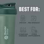 BlenderBottle Sport Sleek Shaker Cup Insulated Stainless Steel Water Bottle - Image 4