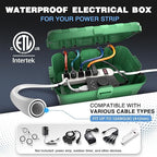Flemoon IP54 Waterproof Electrical Box, Outdoor Plug Cover Weatherproof - Image 2