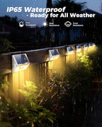 vighep 4 Pack Solar Lights Outdoor Motion Sensor, Waterproof Fence Lights 3 - Image 5