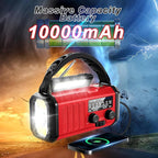 Leaton Weather Radio, Emergency Crank Radio AM/FM/NOAA Solar/Hand Crank/USB - Image 3