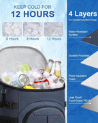 Pritent Cooler Backpack for Men Women Insulated Waterproof Backpack Cooler Leak - Image 3
