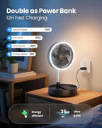 Gaiatop Portable Pedestal Fan 16000mAh Battery, Foldable Oscillating Standing - Image 8