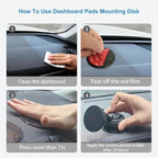 Dashboard Pad Mounting Disk for Suction Cup Phone Mount, Vacuum Suction Phone - Image 7
