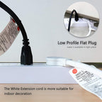 FIRMERST 1875W 10 Feet Extension Cord Heavy Duty Low Profile White 15A - Image 5