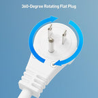 Cable Matters 2-Pack 16 AWG 360° Rotating Flat Plug Extension Cord - 6ft - Image 2