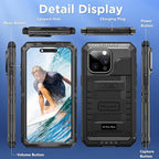 Mitywah Waterproof Case for iPhone 16 Pro Max, Heavy Duty Metal Cover - Image 6