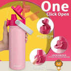 baab 18oz Kids Water Bottle, Insulated Kids Water Bottle - Image 4