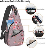 Pink Cherry Blossom Crossbody Sling Bag - Image 3