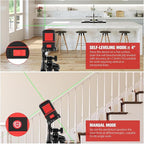 Laser Level with Tripod, 100 feet Green Cross Line Self Rotary Leveling Laser - Image 4