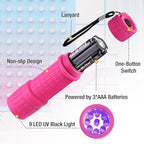 EverBrite UV Blacklight Flashlights 3-Pack Set, 9 LEDs 395nm Mini Black Light - Image 6