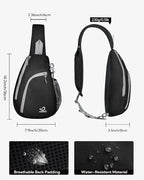 WATERFLY Crossbody Sling Bag Small Water Resistant Backpack Lightweight - Image 2