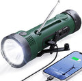 Hand Crank Flashlight, 3000mAh NOAA Weather Radio Flashlights by ROCAM