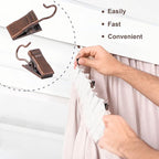 JANYUN 120 Pack Clip Hook Set Stainless Curtain Clips - Image 5