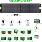 EBL 200W Portable Solar Panel for Power Station, Foldable Solar Charger w/ 4 - Image 6
