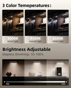 6Pack 7.8inch Under Cabinet Lighting, Rechargeable Motion Sensor Light Wireless - Image 5