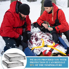 Macarrie 100 Pack Emergency Thermal Blankets Silver Foil Survival Blanket Kit - Image 6