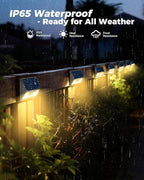 Vighep 4 Pack Solar Fence Lights, Waterproof Motion Sensor Deck Outdoor - Image 5