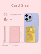6000mah Ultra Slim Built in Cables Power Bank, Card Size Built in USB C Cords - Image 2