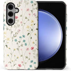 for Samsung Galaxy S23 FE Case, HL2 Beige Flower Branch Hybrid 2 Layer Hard by Unknown