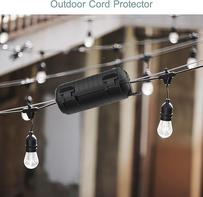 Extension Cord Cover Outdoor, 4 Pack IP54 Water-Resistant Power Cord Protector - Image 2