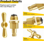 Brass Globe Valve Faucet Stem and Bonnet Replacement Kit - Image 3